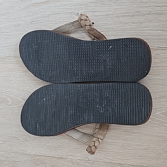 Rainbow Tan Braided T-Strap Flip Flop Sandals US Size Small 5.5/6.5 - Picture 4 of 6